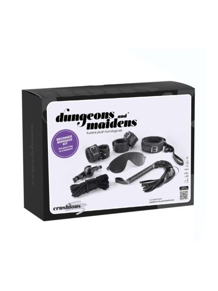 Комплект для БДСМ CRUSHIOUS Dungeons & Maidens чорний, 8 предметів