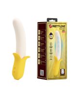 Вібратор у формі банана Pretty Love Banana Geek з фрикціями, 19.5 х 3.1 см