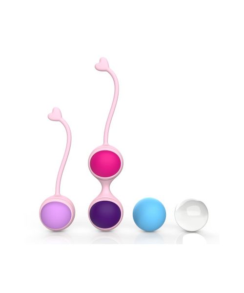 Набір вагінальних кульок Every Night Toys Lorinda рожевий з різнокольоровими кульками