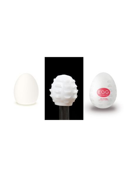 Мастурбатор-яйце з рельєфом XHN STAIR Egg Easy Ona-Cap, білий, 52 × 68 мм
