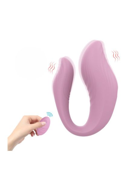 Вібратор для пар Every Night Toys Cosima з дистанційним керуванням, рожевий, 10 режимів