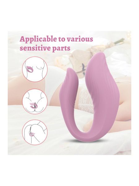 Вібратор для пар Every Night Toys Cosima з дистанційним керуванням, рожевий, 10 режимів