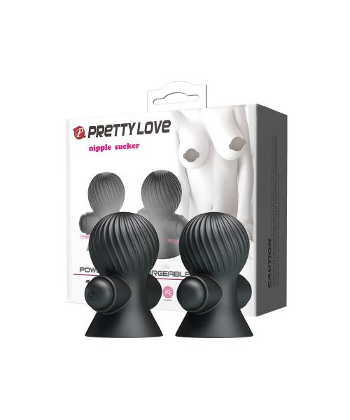 Вібростимулятор для сосків PRETTY LOVE Nipple Sucker, чорний