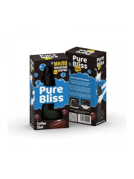 Мило у формі пеніса Pure Bliss Coffee Shot з ароматом кави, чорне, 18 см