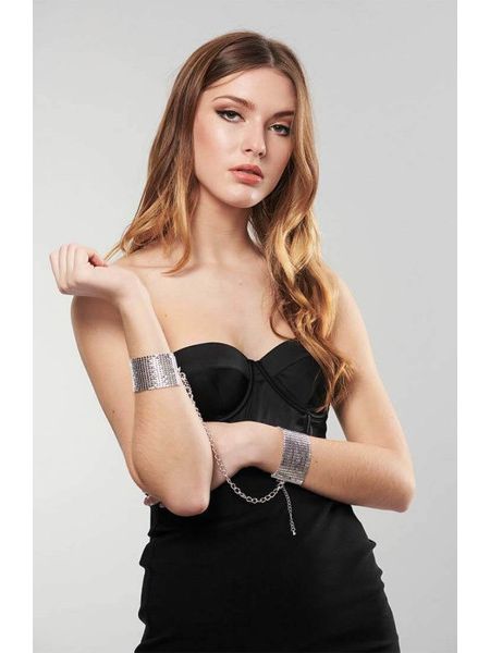 Браслети-наручники Bijoux Indiscrets срібні, OS