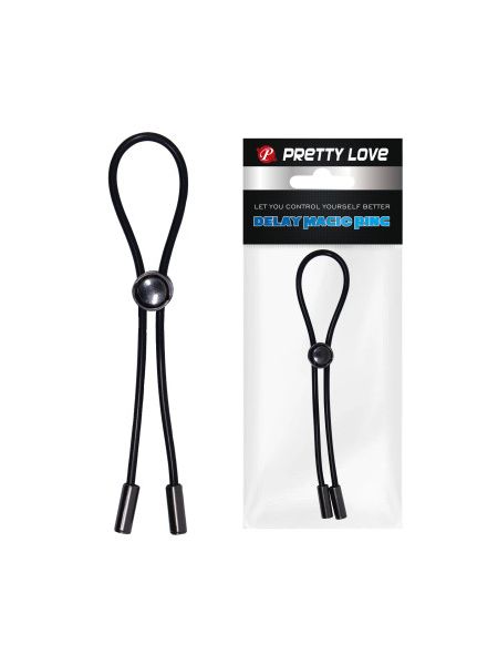 Петля для пеніса PRETTY LOVE DELAY MAGIC RING, чорна