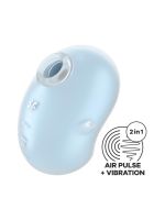 Вібратор вакуумний стимулятор Satisfyer Cutie Ghost блакитний, 9.1 см