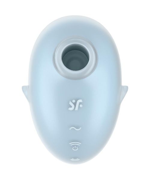 Вібратор вакуумний стимулятор Satisfyer Cutie Ghost блакитний, 9.1 см