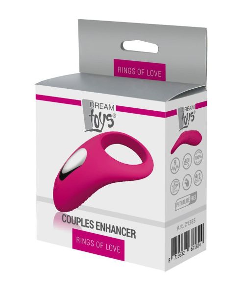 Ерекційне віброкільце DreamToys Rings Of Love силіконове, рожеве
