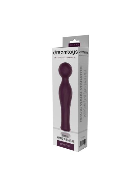 Вібратор-мікрофон Dream Toys Essentials Magic Wand зі стразами, бордовий, 16,5 см