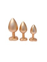 Набір із трьох анальних пробок Dream Toys Gleaming Love, розміри S, M, L, перламутрово-золоті