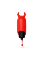 Міні-вібратор віброкуля з насадкою Crushios O-Pet Devil червоного кольору, 9.2 х 2.5 см
