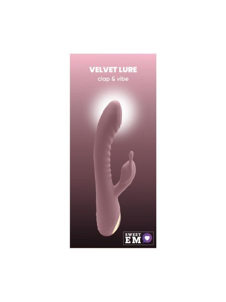 Вібратор-кроль рельєфний Sweet Em Velvet Lure 10 режимів вібрації та 5 режимів коливань, рожевий