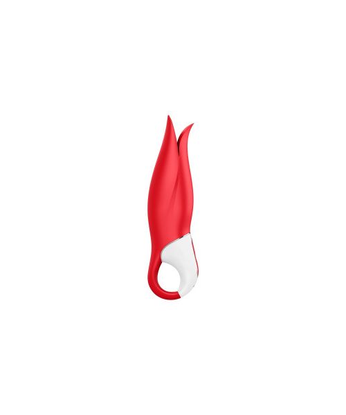 Вібратор у формі Квітки з м'якими пелюстками Satisfyer Vibes Power Flower, червоний