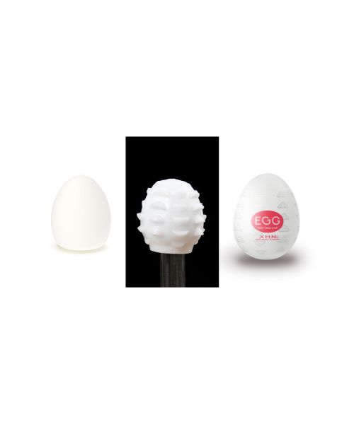 Мастурбатор-яйце з рельєфом XHN STAIR Egg Easy Ona-Cap, білий, 52 × 68 мм