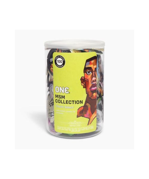 Банка презервативів ONE Classic Select MSM Collection, 100 шт