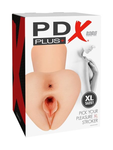 Мастурбатор вагіна та анал Pipedream PDX Plus Xl два входи, 22.9 см