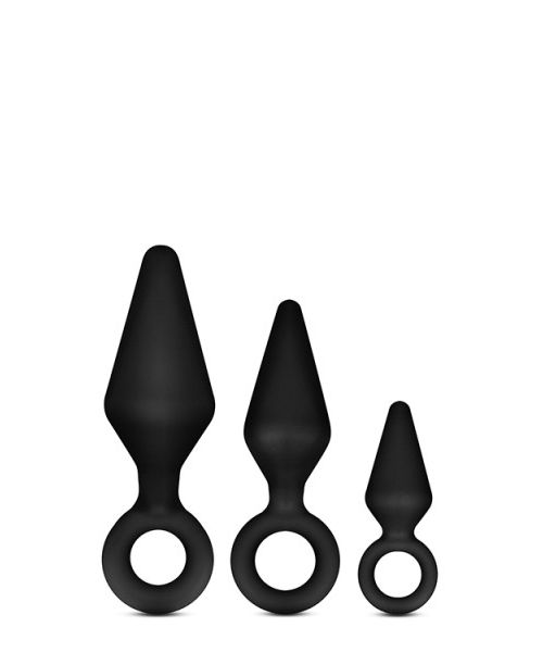 Набір анальних пробок LUXE WEARABLE NIGHT Rimmer Kit BLACK