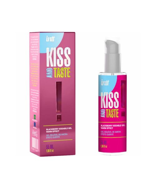 Масажний гель, що зігріває Intt KISS AND TASTE! їстівний, з ароматом ожини, 50 мл