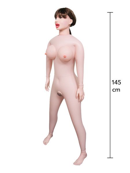 Секс-лялька Hidden Desire Foxy Roxy Fuck Dolls з вагіною, ротом і анусом, бежева, 145 см