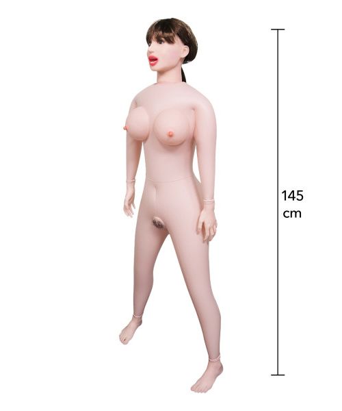 Секс-лялька Hidden Desire Foxy Roxy Fuck Dolls з вагіною, ротом і анусом, бежева, 145 см