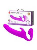 Вібрострапон безременний Pretty Love Zanini жіночий, з кліторальною пульсацією, 28.3 х 4 см